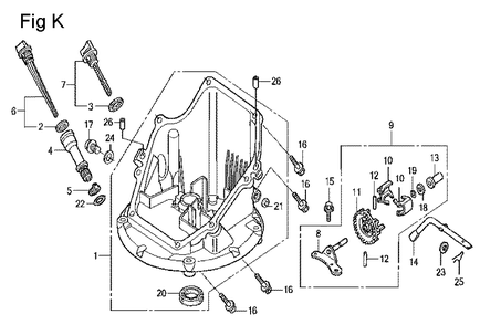 Fig-11 Diagram and Parts List for GCV160LA Type S3A Honda Engine