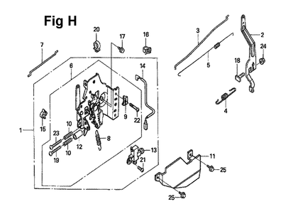 Fig-5 Diagram and Parts List for GXV160UH2 Type N55 Honda Engine