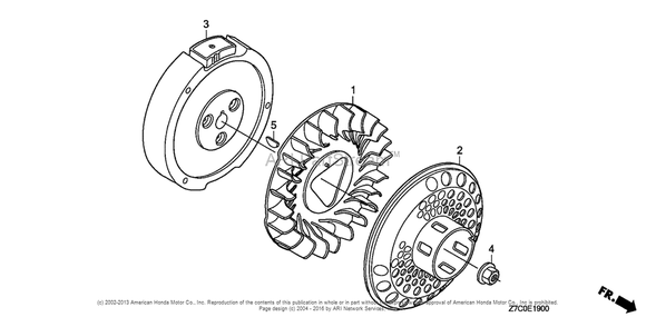 Flywheel Diagram and Parts List for GX270UH (typeQXC9)(GCAGH-0000001) Honda Engine