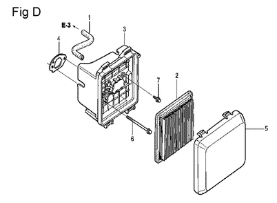 Fig-4 Diagram and Parts List for GCV160LA Type N1A Honda Engine