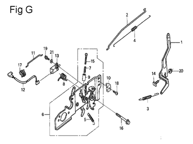 Fig-7 Diagram and Parts List for GSV190A Type A2G7 Honda Engine