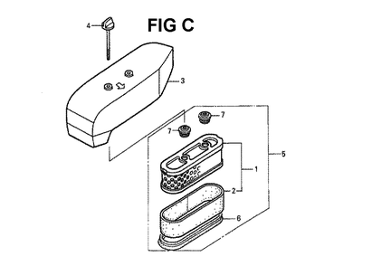 Fig-5 Diagram and Parts List for GXV160K1 Type N1S Honda Engine