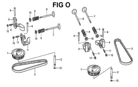 Fig-8 Diagram and Parts List for GXV530 Type UXE3 Honda Engine