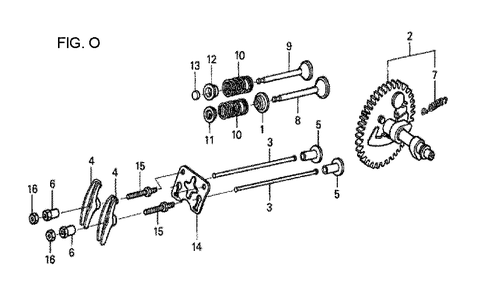 Fig-15 Diagram and Parts List for GX120T1 Type QD Honda Engine