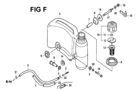 Fig-5 Diagram and Parts List for GXV160H2 Type SFY Honda Engine
