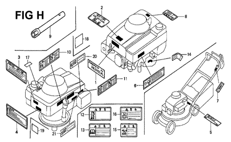 Fig-5 Diagram and Parts List for GXV160K1 Type N1F Honda Engine