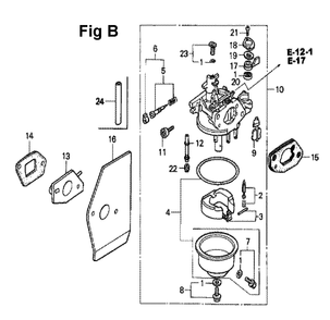 Fig-1 Diagram and Parts List for GXV160K1 Type N1AH Honda Engine