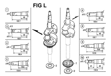 Fig-12 Diagram and Parts List for GCV190LA Type S3C Honda Engine