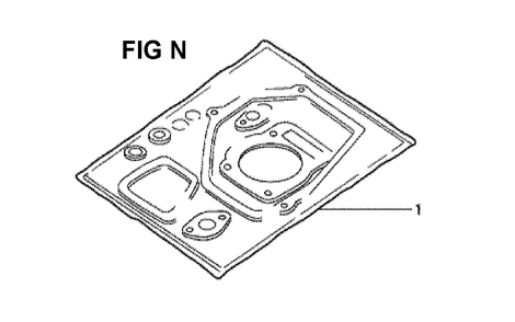 Fig-5 Diagram and Parts List for GXV340K2 Type DA Honda Engine