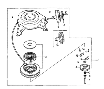 Fig-0 Diagram and Parts List for GXV140 Type A1 Honda Engine