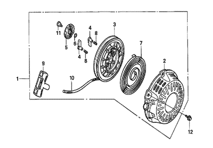 Fig-0 Diagram and Parts List for GX160U1 Type VWS Honda Engine
