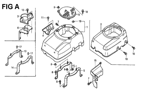 Fig-5 Diagram and Parts List for GXV340K2 Type DX3 Honda Engine