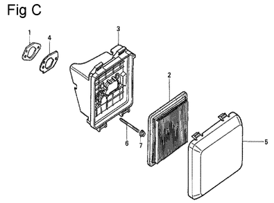 Fig-3 Diagram and Parts List for GC135 Type VXP4 Honda Engine
