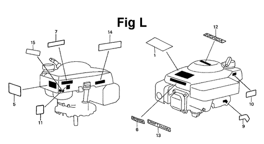 Fig-9 Diagram and Parts List for GXV140 Type A1 Honda Engine