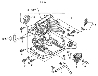 Fig-1 Diagram and Parts List for GC190A Type QHA Honda Engine
