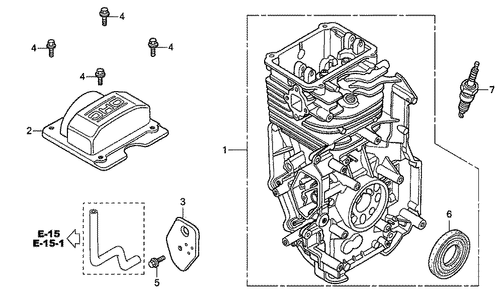 Fig-0 Diagram and Parts List for GC190A Type MEA2 Honda Engine