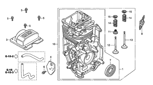Fig-0 Diagram and Parts List for GC160 Type QHA2 Honda Engine