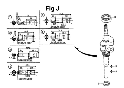 Fig-11 Diagram and Parts List for GXV140 Type N1H Honda Engine