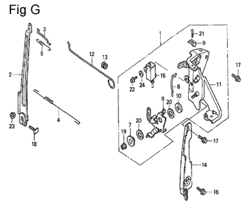 Fig-7 Diagram and Parts List for GC160 Type QHP7 Honda Engine