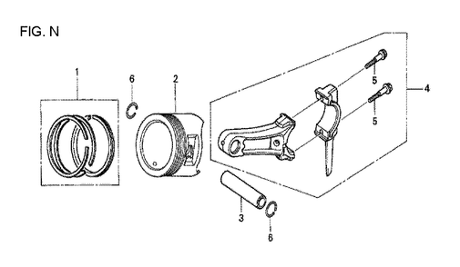 Fig-14 Diagram and Parts List for GX120T1 Type TX2 Honda Engine