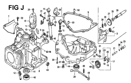 Fig-1 Diagram and Parts List for GXV120 Type SFL Honda Engine