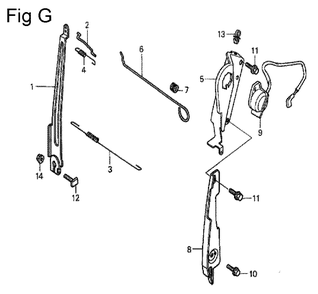 Fig-7 Diagram and Parts List for GS190A Type QBA Honda Engine