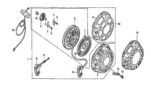 Fig-0 Diagram and Parts List for GX160K1 Type PH Honda Engine