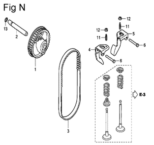 Fig-14 Diagram and Parts List for GC160A Type QHE1 Honda Engine