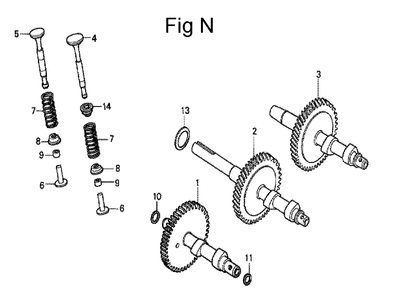 Fig-14 Diagram and Parts List for G100K2 Type SEP4 Honda Engine