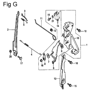 Fig-7 Diagram and Parts List for GC135 Type QHU Honda Engine