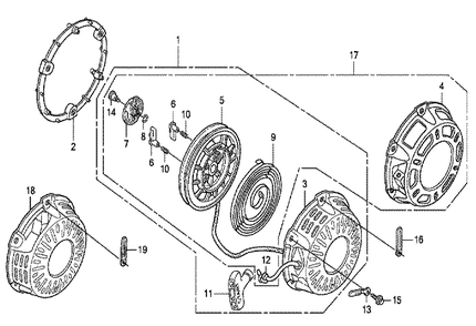Fig-0 Diagram and Parts List for GX200 Type LJ Honda Engine