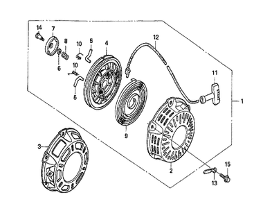 Fig-0 Diagram and Parts List for GX160U1 Type QMC8 Honda Engine