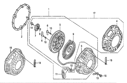 Fig-0 Diagram and Parts List for GX200 Type VEN4 Honda Engine