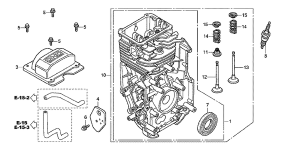 Fig-0 Diagram and Parts List for GC160A Type DEAF Honda Engine
