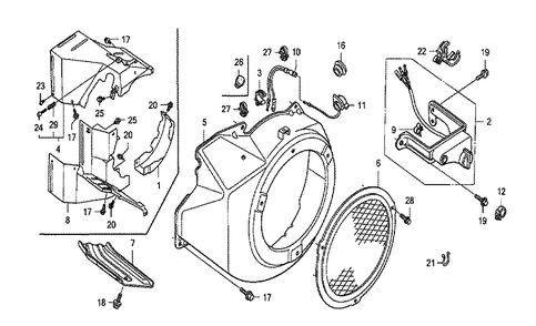 Fig-0 Diagram and Parts List for GX270 Type QKE3 Honda Engine