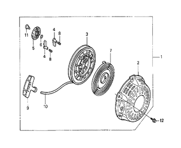 Fig-0 Diagram and Parts List for GX120K1 (WKD6)(43-9099999) Honda Engine