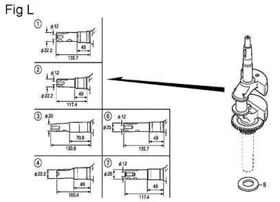 Fig-12 Diagram and Parts List for GSV190A Type N2G7 Honda Engine