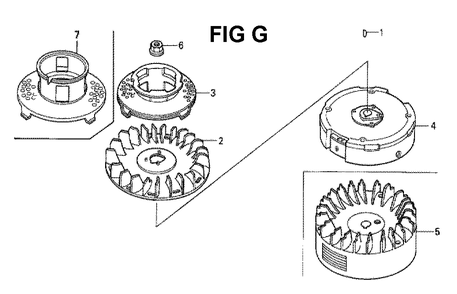Fig-10 Diagram and Parts List for GXV160H2 Type N5 Honda Engine