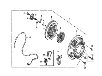 Fig-0 Diagram and Parts List for GX270T Type QHB1 Honda Engine