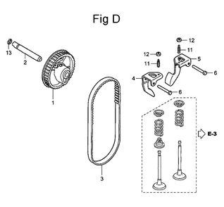 Fig-4 Diagram and Parts List for GC160 Type QHA Honda Engine