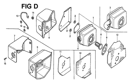 Fig-13 Diagram and Parts List for GXV160 Type N1 Honda Engine