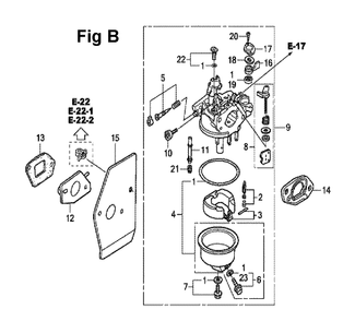 Fig-11 Diagram and Parts List for GXV160UH2 Type N1 Honda Engine