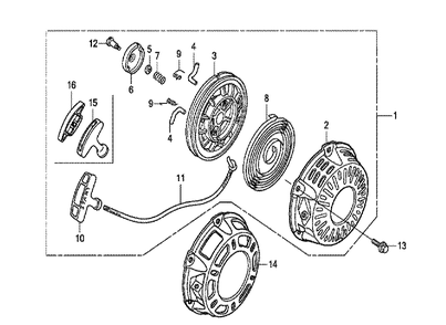 Fig-0 Diagram and Parts List for GX160UT1 Type QWW2 Honda Engine