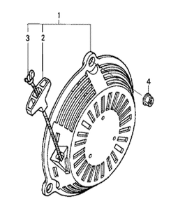 Fig-0 Diagram and Parts List for GS190A Type QBA Honda Engine