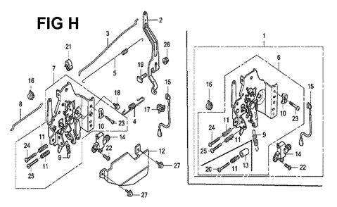 Fig-13 Diagram and Parts List for GXV160UH2 Type SFL Honda Engine