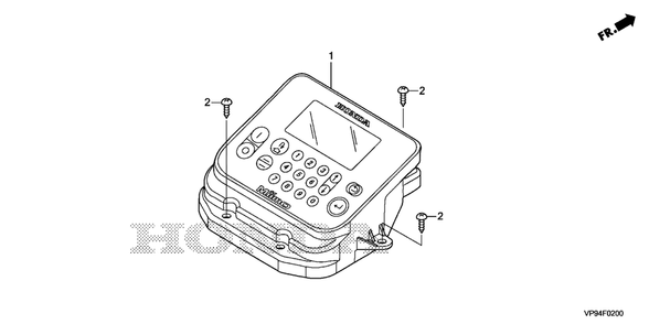 Control Panel Diagram and Parts List for HRM3000K1 (Type  A)(MBFF-1000001 - 9999999) Honda Lawn Mower