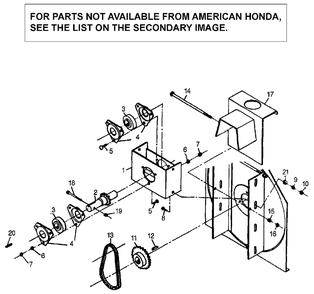 Reduction Box Assembly (Sb800) Diagram and Parts List for SB800 Type  A Honda Lawn Tractor Accessories