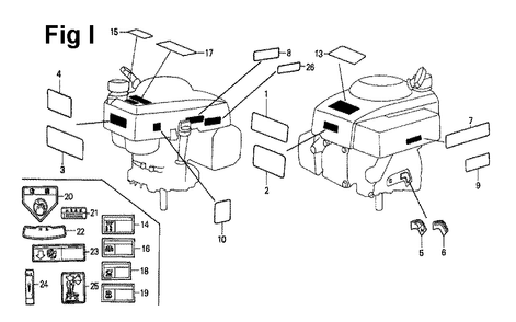 Fig-2 Diagram and Parts List for GXV120 Type N2C1 Honda Engine