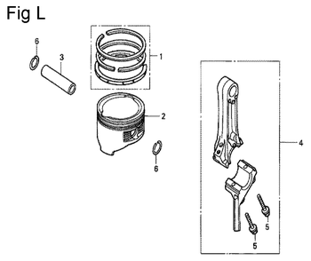 Fig-12 Diagram and Parts List for GC135 Type QHC Honda Engine