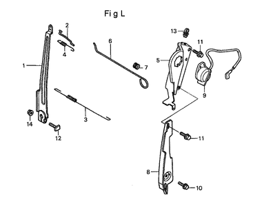 Fig-12 Diagram and Parts List for GC160A Type DHAF Honda Engine